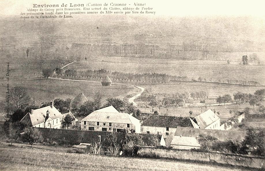 Cuissy-et-Gény (Aisne) CPA Abbaye des Prémontrés vue générale en 1910