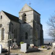 Cuissy-et-Gény (Aisne) Eglise et cimetière en 2009