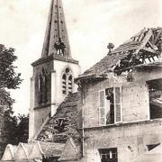 Cuts oise cpa l eglise apres 1914 1918