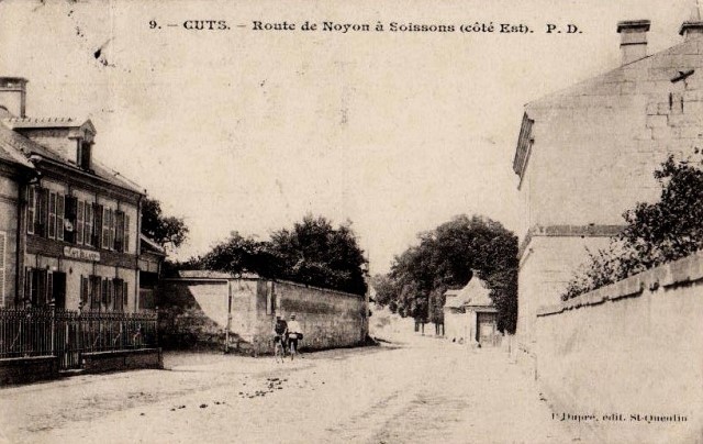 Cuts oise cpa la route de noyon 