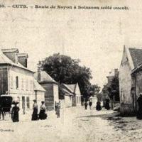 Cuts oise cpa la route de noyon a soissons