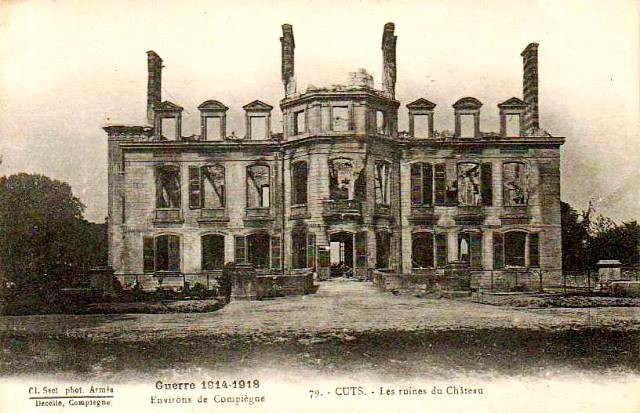 Cuts oise cpa le chateau apres 1914 1918 