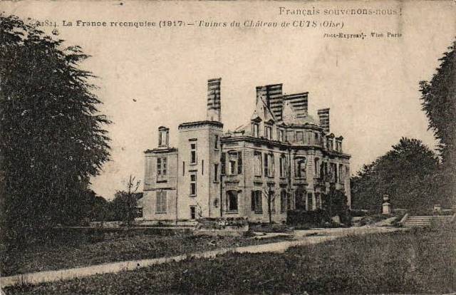 Cuts oise cpa le chateau apres 1914 1918