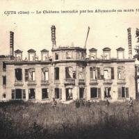 Cuts oise cpa le chateau mars 1918