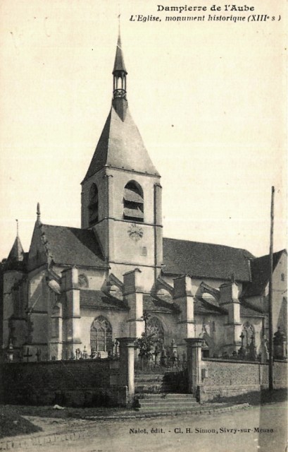 Dampierre (10) L'église CPA