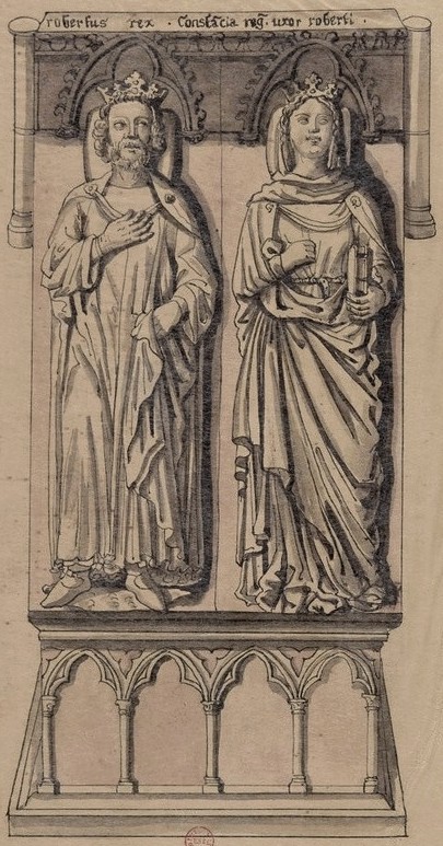 Robert II et son épouse Constance d'Arles