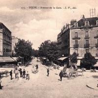 Dijon (Côte d'Or) L'avenue de la Gare CPA