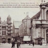 Dijon (Côte d'Or) L'église Saint-Michel et la Bourse du Commerce CPA
