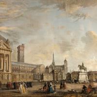 Dijon (Côte d'Or) La Place Royale en 1781, gravure