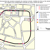 Dijon (Côte d'Or) Le plan du castrum