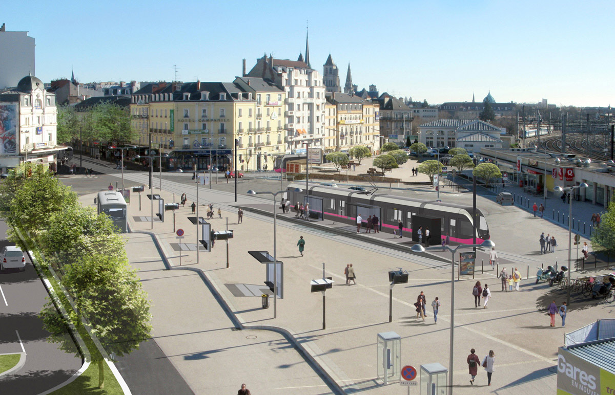 Dijon (Côte d'Or) Le quartier de la Gare