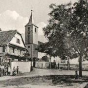 Dossenheim kochersberg 67 mairie et eglise cpa