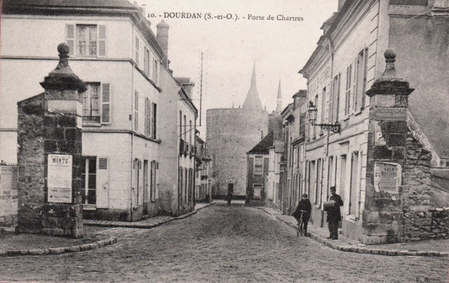 Dourdan essonne la porte de chartres cpa