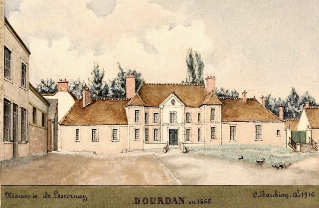 Dourdan essonne le chateau d orgement gravure