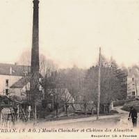 Dourdan essonne le chateau des alouettes et moulin choiselier cpa