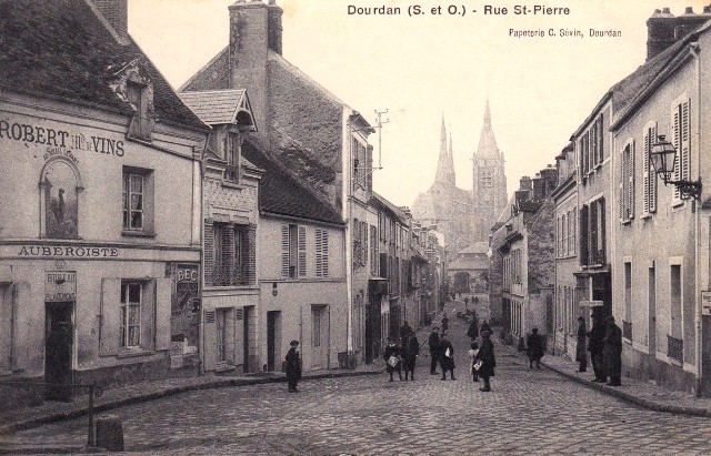 Dourdan essonne le rue saint pierre cpa