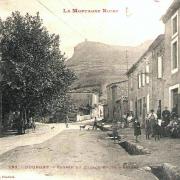Dourgne (Tarn) CPA entrée du village et route d'Arfons