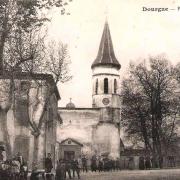 Dourgne (Tarn) CPA place de l'église