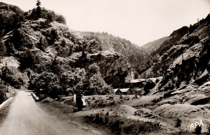 Dourgne (Tarn) CPA route ancienne d'Arfons, les piscines