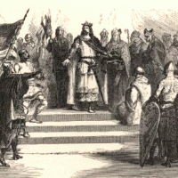 Hugues Capet en 987, gravure de 1875