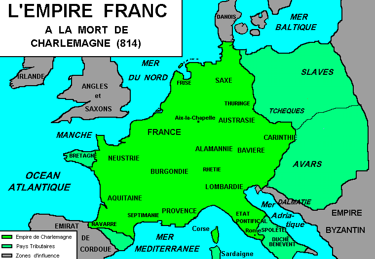 L'Empire de Charlemagne en 814