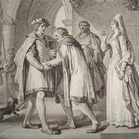 Enlèvement de Bertrade de Montfort en 1092, gravure XVIIIè