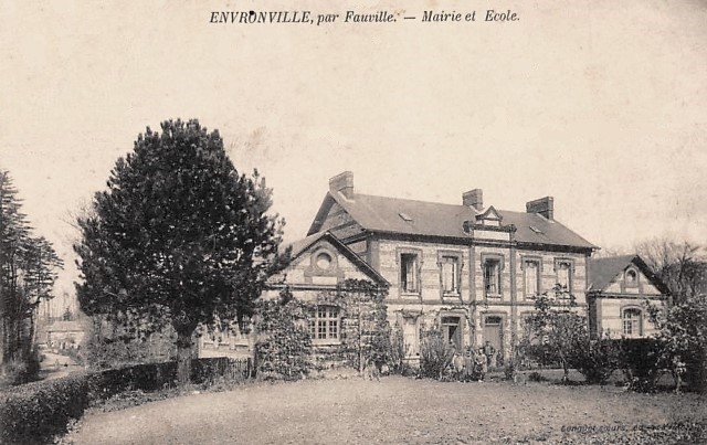 Envronville seine maritime la mairie ecole cpa