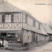 Envronville seine maritime la route de fauville cpa