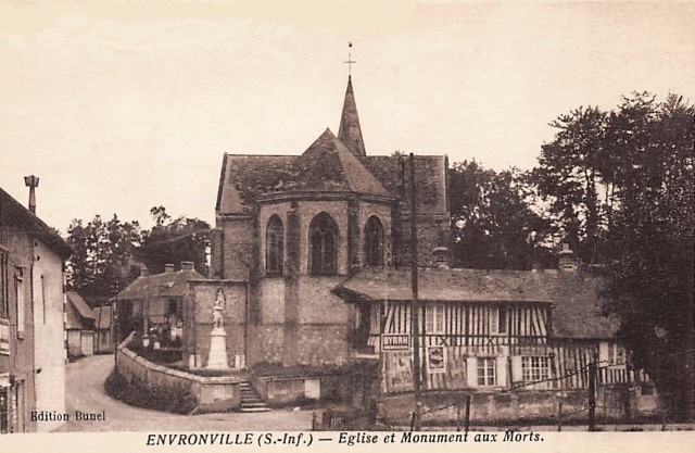 Envronville seine maritime le monument aux morts cpa