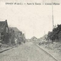 Epinoy pas de calais l entree du village apres 1918 cpa
