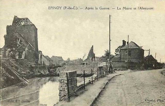 Epinoy pas de calais la mairie apres 1918 cpa