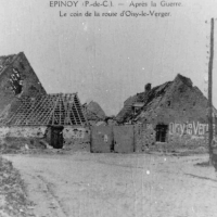 Epinoy pas de calais la route d oisy le verger 1918 cpa