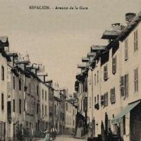 L' avenue de la gare (cpa)