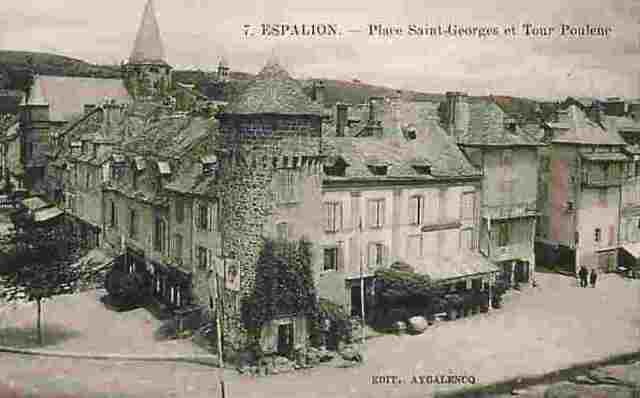 Espalion aveyron la place saint georges cpa