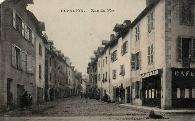 La rue du Plo en 1910 (cpa)