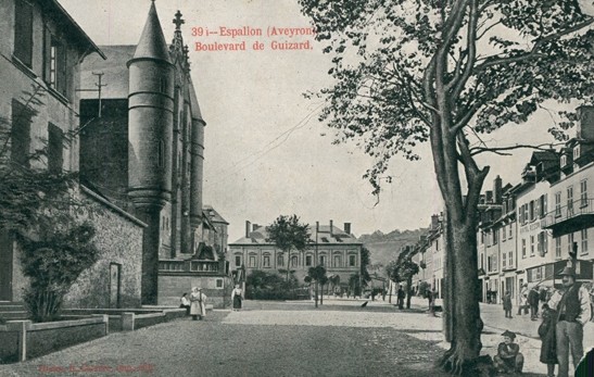 Espalion aveyron le boulevard de guizard cpa