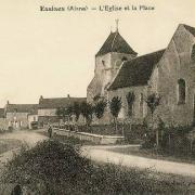 Essises (Aisne) CPA l'église et la place