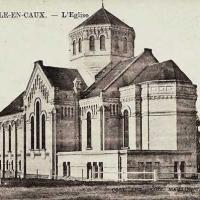 Fauville en caux seine maritime eglise cpa