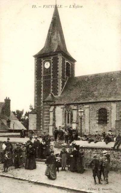 Fauville en caux seine maritime eglise cpa