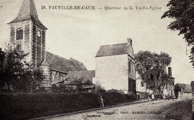 Fauville en caux seine maritime eglise cpa