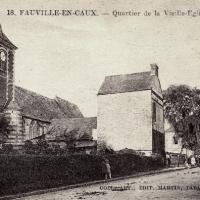 Fauville en caux seine maritime eglise cpa