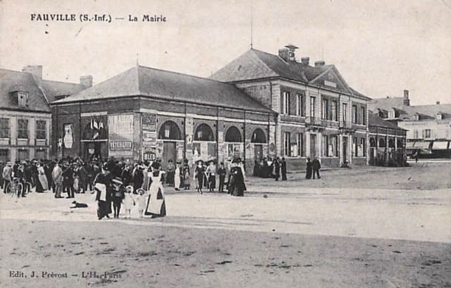 Fauville en caux seine maritime hotel de ville cpa