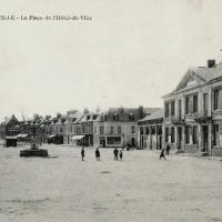 Fauville en caux seine maritime place de l hotel de ville cpa