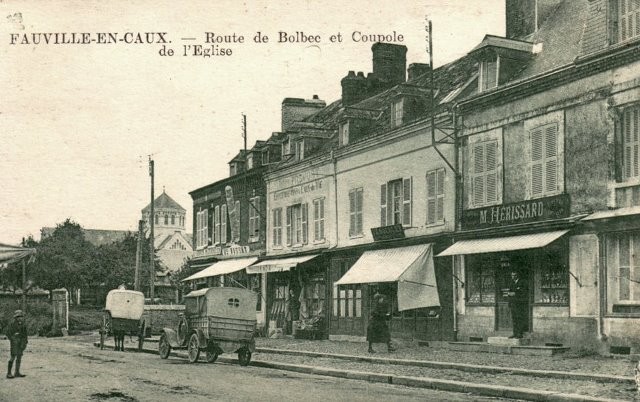 Fauville en caux seine maritime route de bolbec cpa