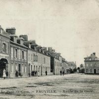 Fauville en caux seine maritime route de la gare cpa