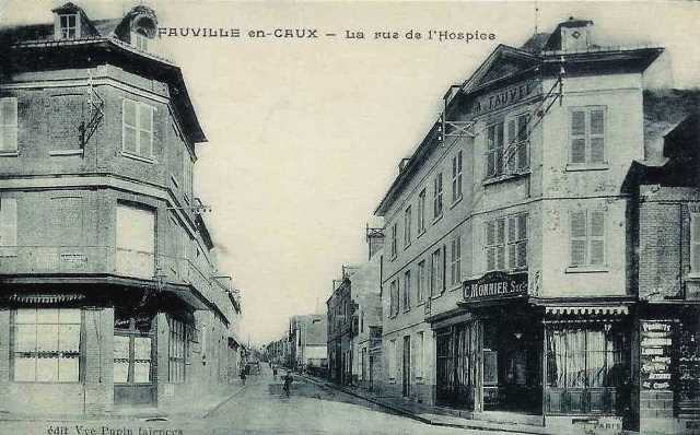 Fauville en caux seine maritime rue de l hospice cpa