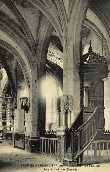 Fère-en-Tardenois (Aisne) CPA L'église, intérieur