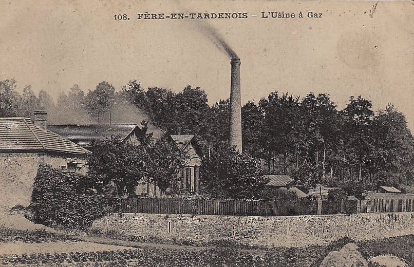 Fère-en-Tardenois (Aisne) CPA l'usine à gaz