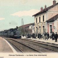 Fère-en-Tardenois (Aisne) CPA la gare