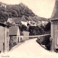 Ferrette 68 dans le village cpa